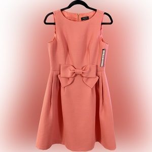 Tahari Coral Asl Women's Bow Fit & Flare Cocktail Dress